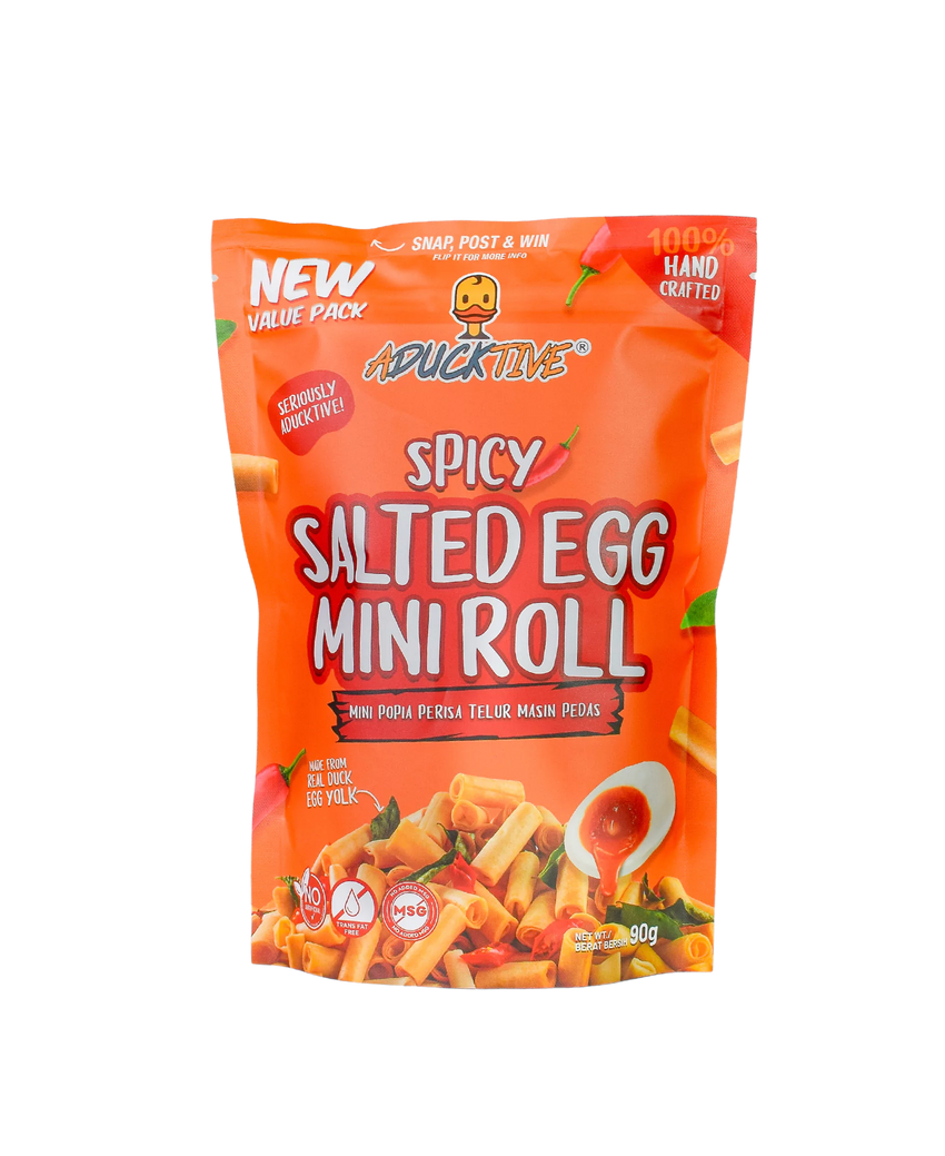 Aducktive Spicy Salted Egg Mini Roll 90g