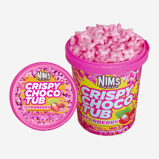Nims Crispy Choco Tub 250g (Starberry with Strawberry Flavour Chocolate)